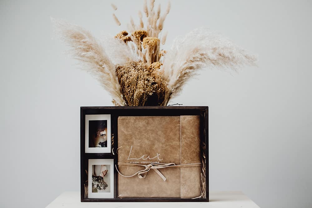 Album Matrimonio Fabrizio Musolino Cofanetto in legno + lato superiore trasparente personalizzabile con all'interno porta foto passepartout