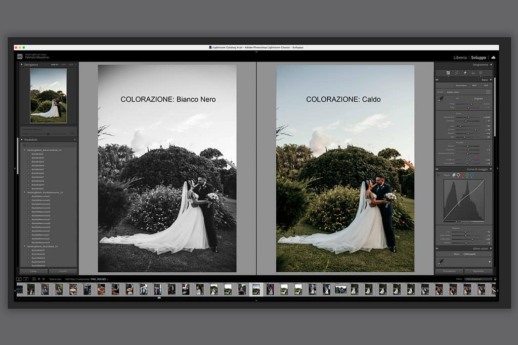 Scopri il tuo stile fotografico ideale Monitor con opzioni di stili fotografici per matrimoni