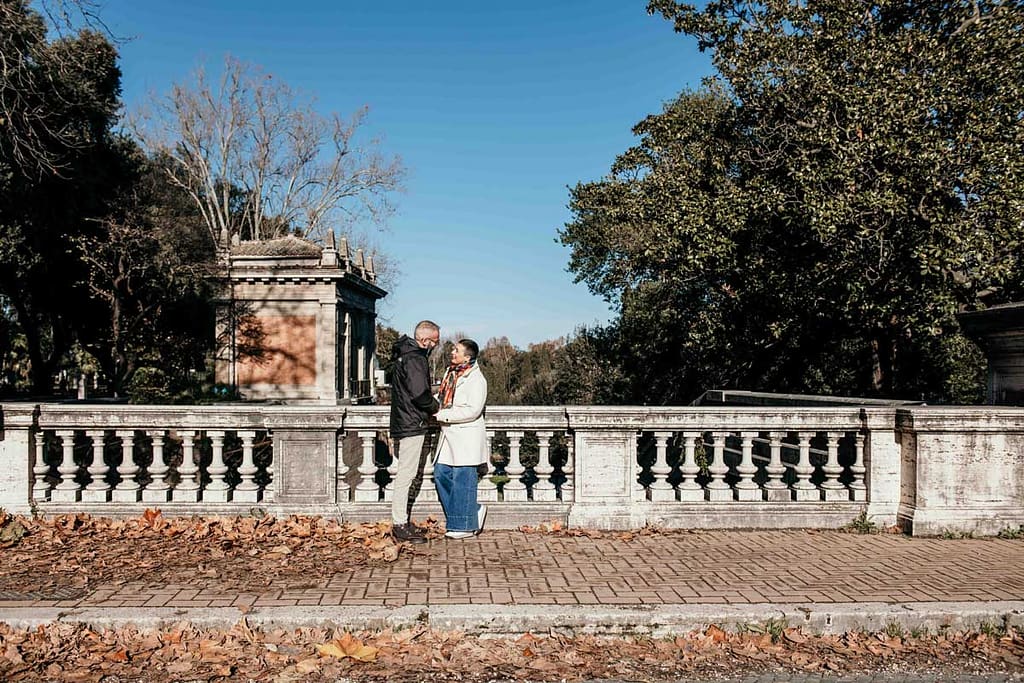 shooting di coppia a Villa Borghese Roma Shooting di coppia