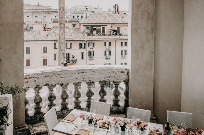 Terrazza Borromini vista balcone esterno Terrazza Borromini a Roma